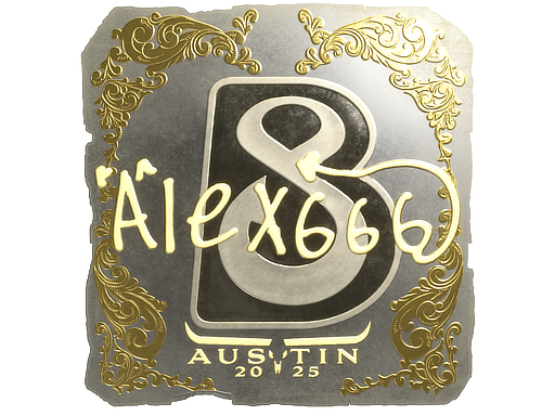 Sticker | alex666 (Gold) | Austin 2025