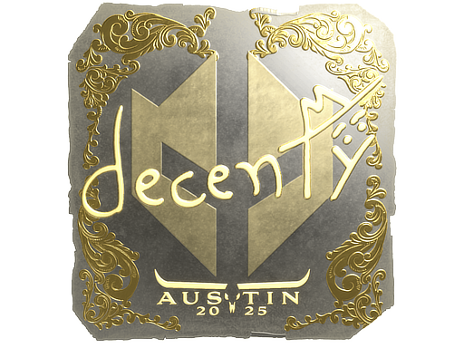 Sticker | decenty (Gold) | Austin 2025