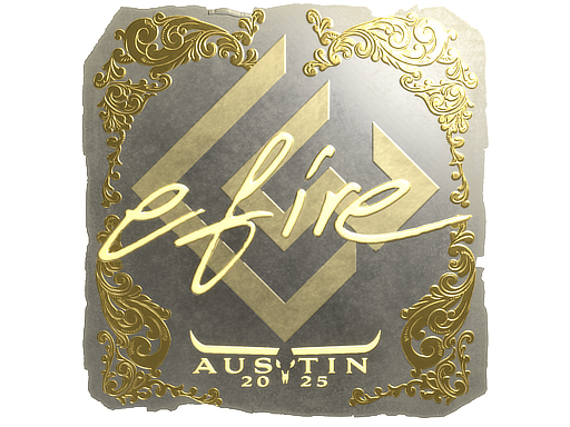 Sticker | efire (Gold) | Austin 2025