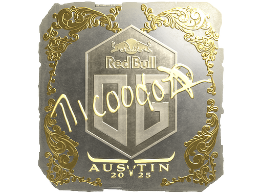 Sticker | nicoodoz (Gold) | Austin 2025