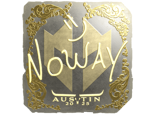 Sticker | noway (Gold) | Austin 2025