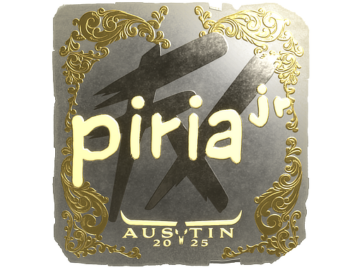 Sticker | piriajr (Gold) | Austin 2025