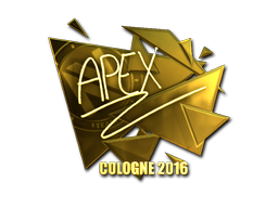 Sticker | apEX (Gold) | Cologne 2016