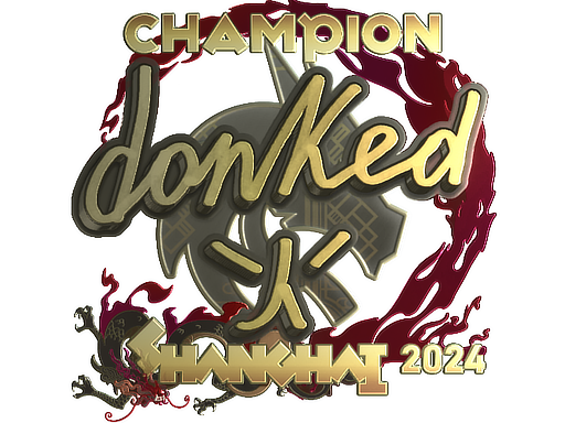 Sticker | donk (Gold, Champion) | Shanghai 2024