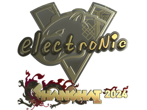 Sticker | electronic (Gold) | Shanghai 2024