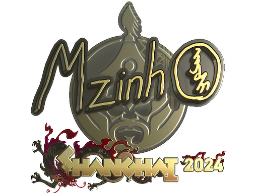 Sticker | mzinho (Gold) | Shanghai 2024